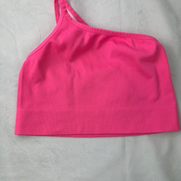 No Boundaries' Ribbed One-Shoulder Brami - Picture 1 of 3